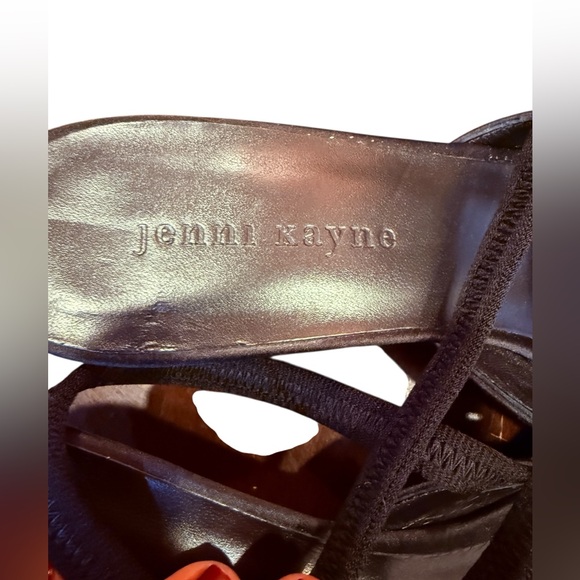 Jenni Kayne Black Satin Slingback Kitten Heels Sz 40 - Picture 9 of 11